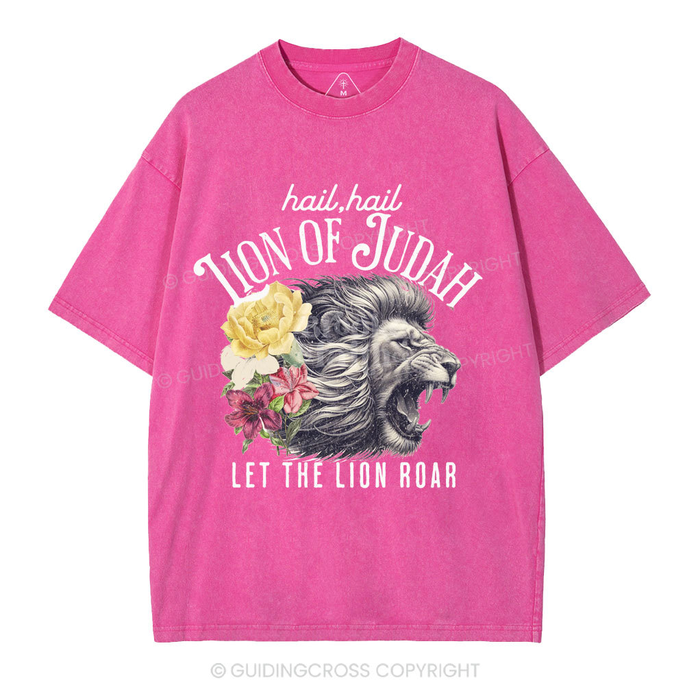 Hail Hail Lion Of Judah Christian Washed T-Shirt