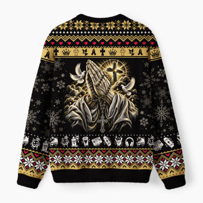Half Hood Half Holy That Means Pray With Me Furry Lightweight Sweater