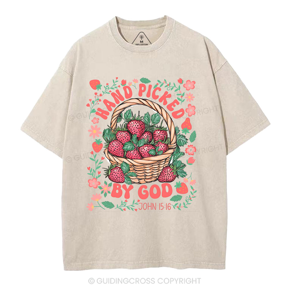 Hand Picked By God Christian Washed T-Shirt