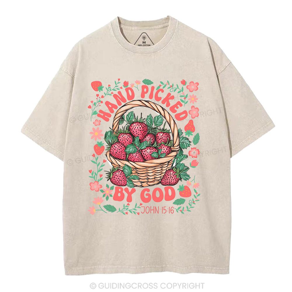 Hand Picked By God Christian Washed T-Shirt