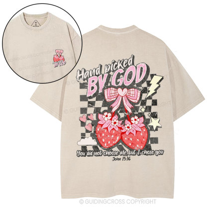 Hand Picked By God Christian Washed T-Shirt