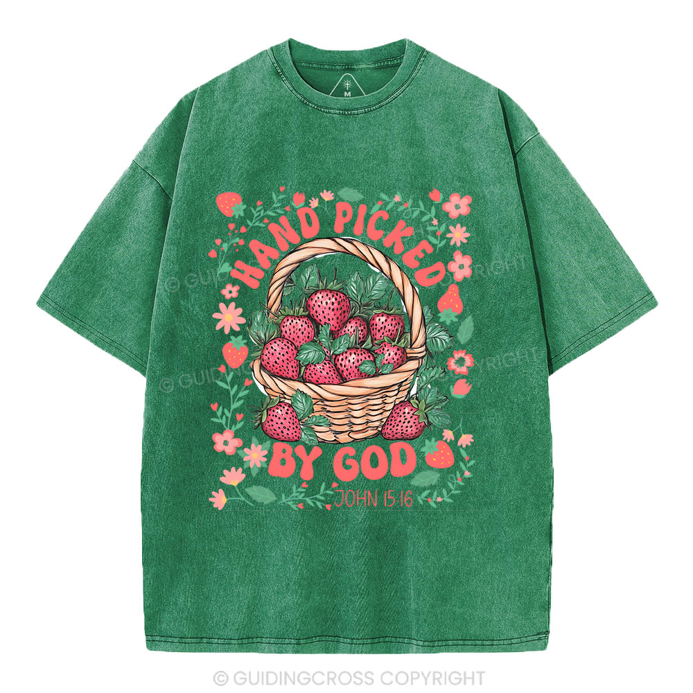 Hand Picked By God Christian Washed T-Shirt
