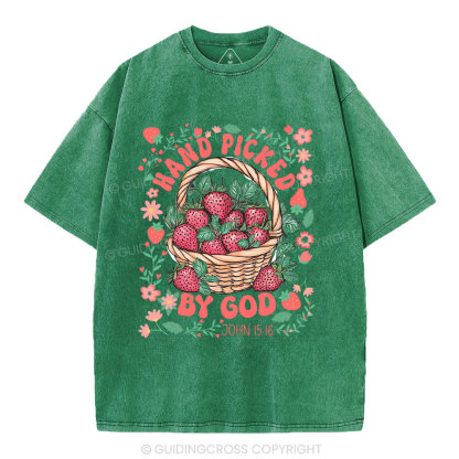 Hand Picked By God Christian Washed T-Shirt