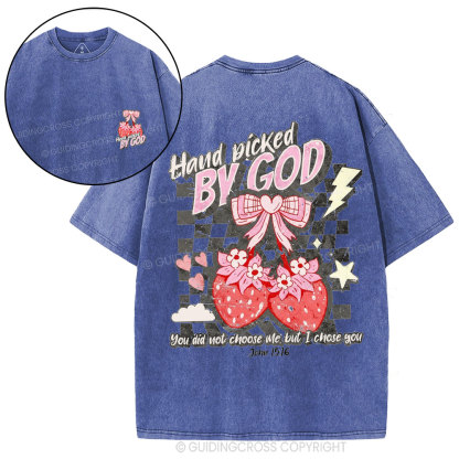 Hand Picked By God Christian Washed T-Shirt