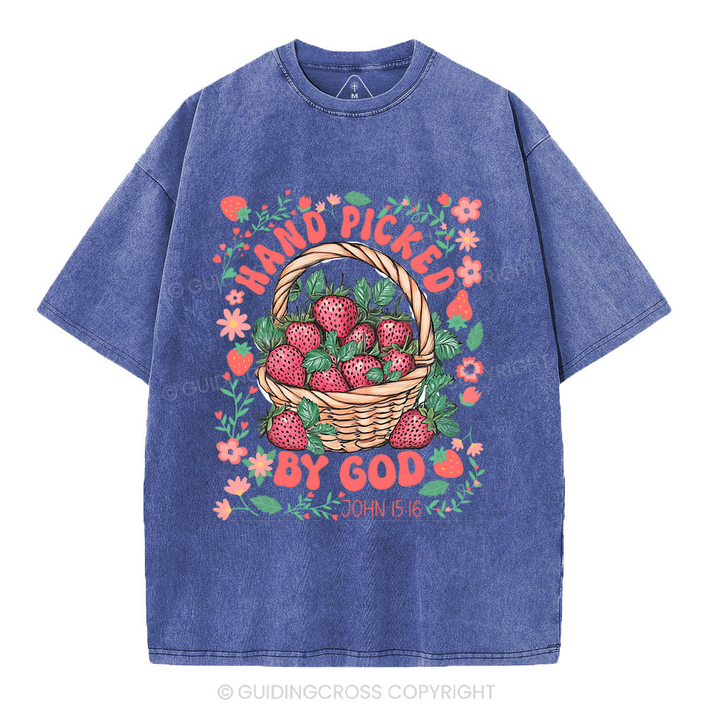 Hand Picked By God Christian Washed T-Shirt