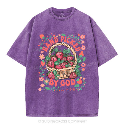 Hand Picked By God Christian Washed T-Shirt