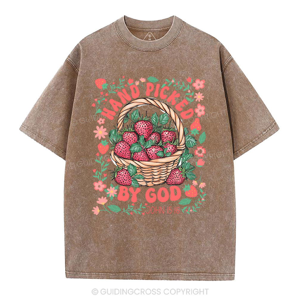 Hand Picked By God Christian Washed T-Shirt