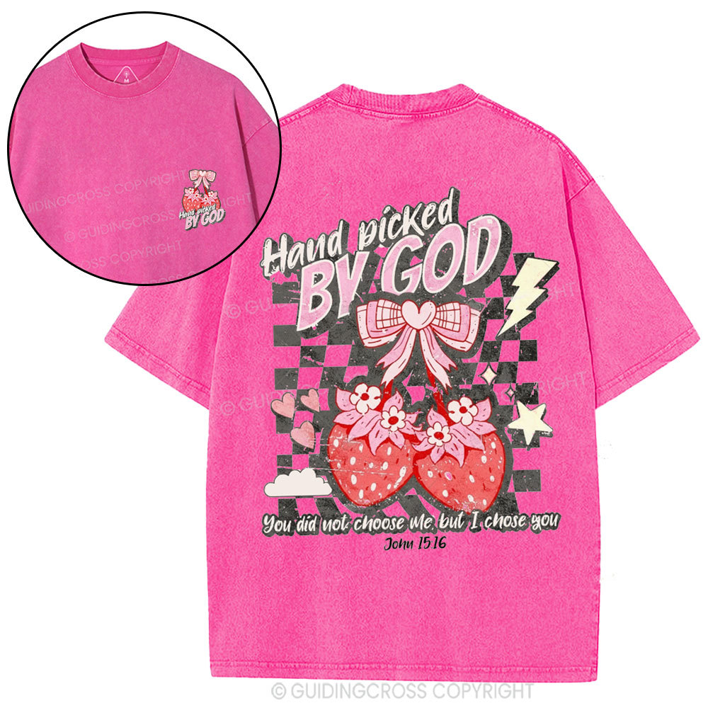 Hand Picked By God Christian Washed T-Shirt