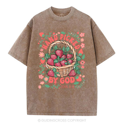 Hand Picked By God Christian Washed T-Shirt