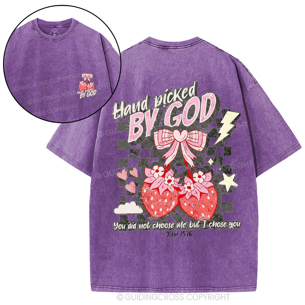 Hand Picked By God Christian Washed T-Shirt