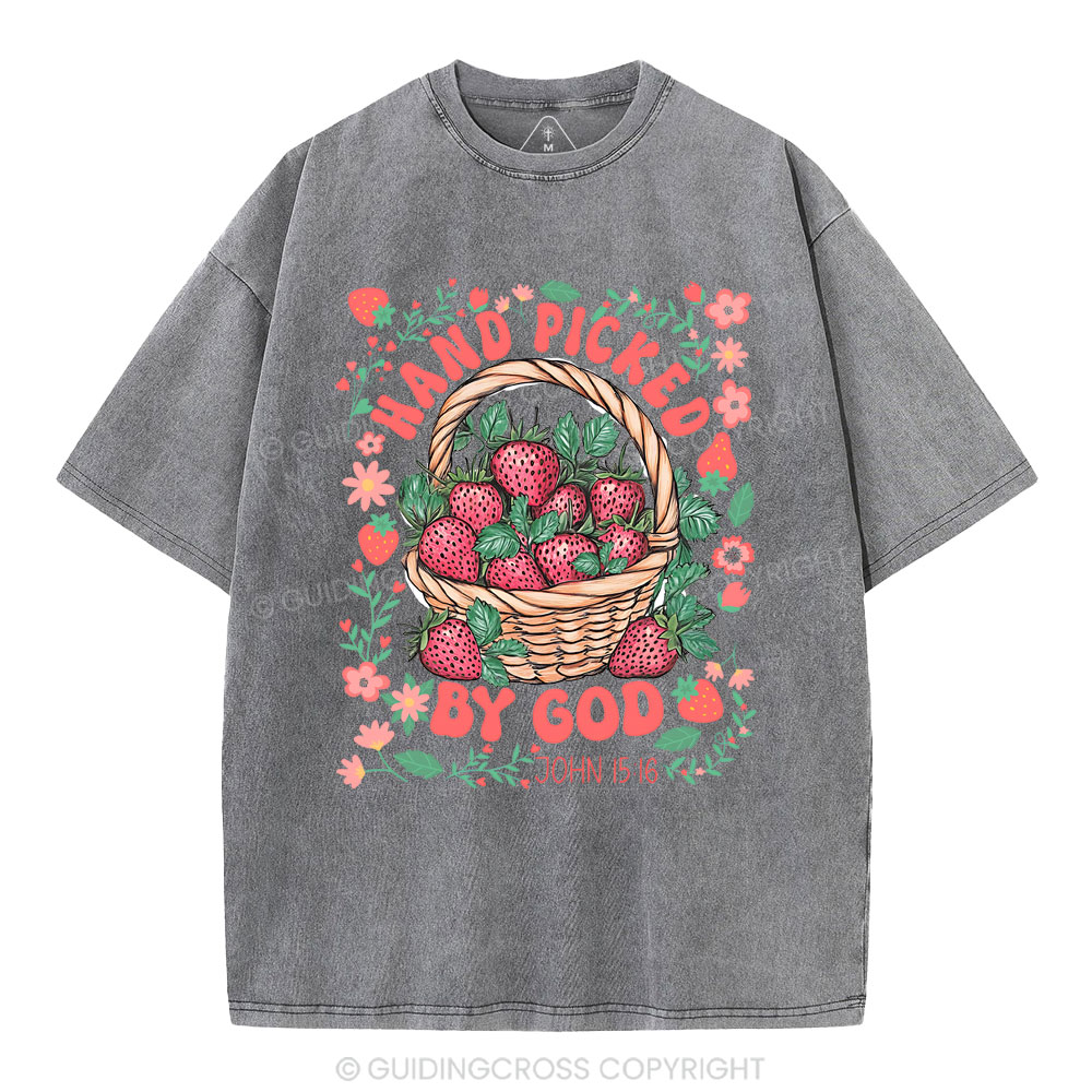 Hand Picked By God Christian Washed T-Shirt