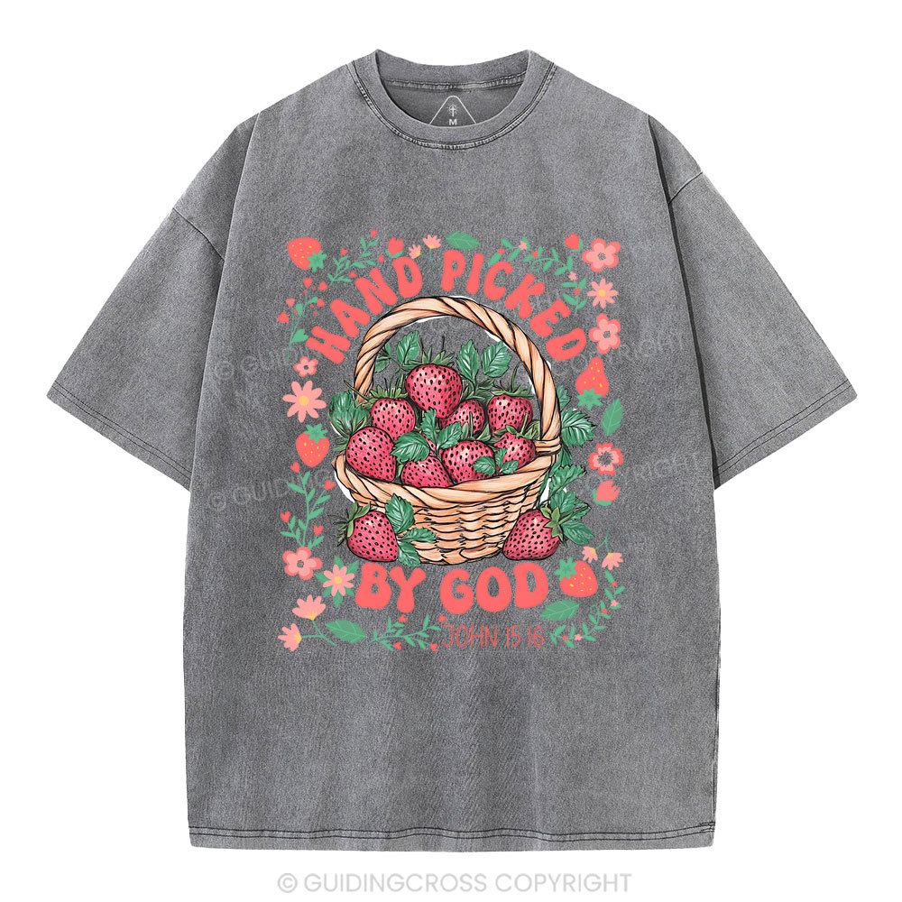 Hand Picked By God Christian Washed T-Shirt
