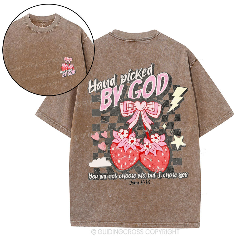 Hand Picked By God Christian Washed T-Shirt