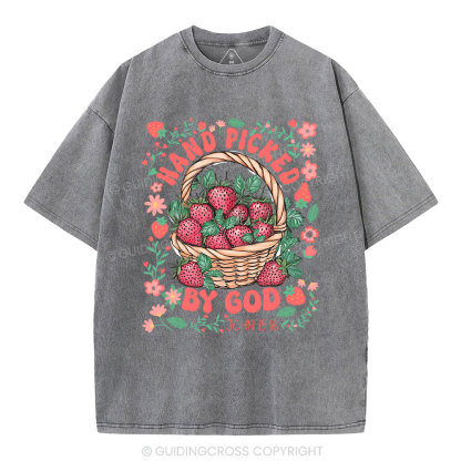 Hand Picked By God Christian Washed T-Shirt
