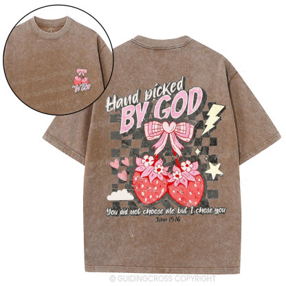 Hand Picked By God Christian Washed T-Shirt