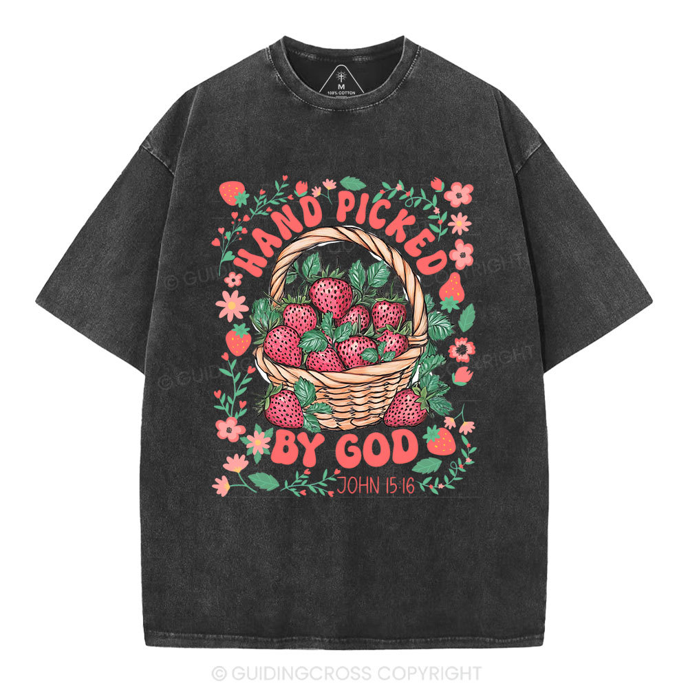 Hand Picked By God Christian Washed T-Shirt