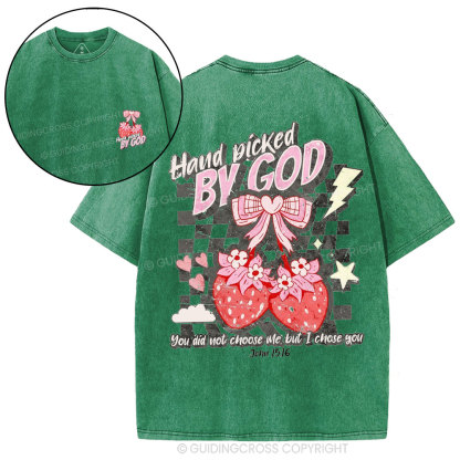 Hand Picked By God Christian Washed T-Shirt
