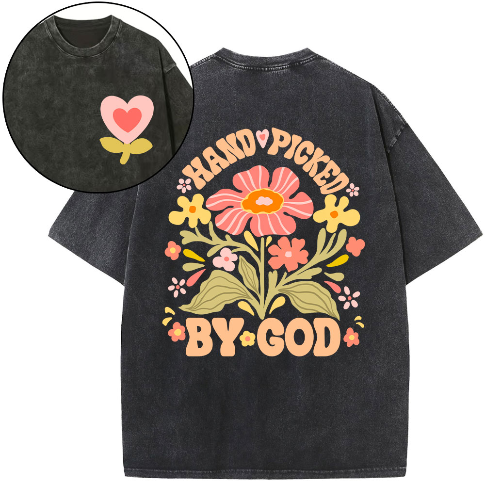 Hand Picked By God Chrsitian Washed T-Shirt