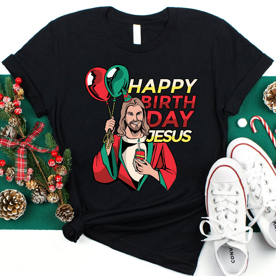 Happy Birthday Jesus Chraistian T-Shirt