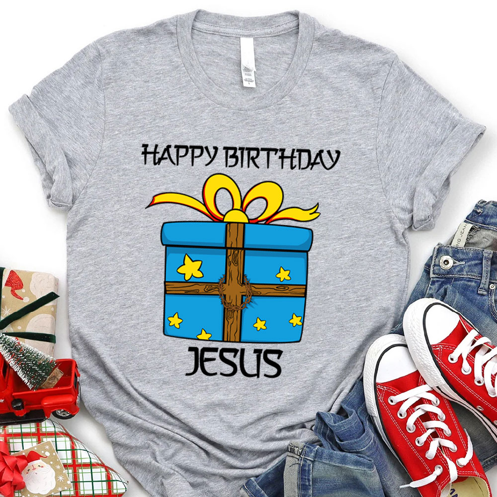Happy Birthday Jesus Christian Christmas T-Shirt