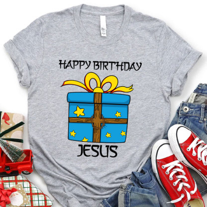 Happy Birthday Jesus Christian Christmas T-Shirt