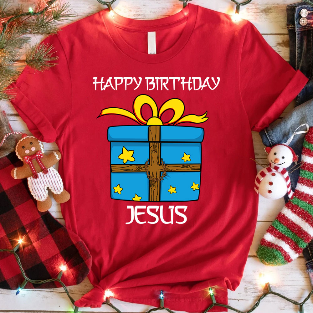 Happy Birthday Jesus Christian Christmas T-Shirt