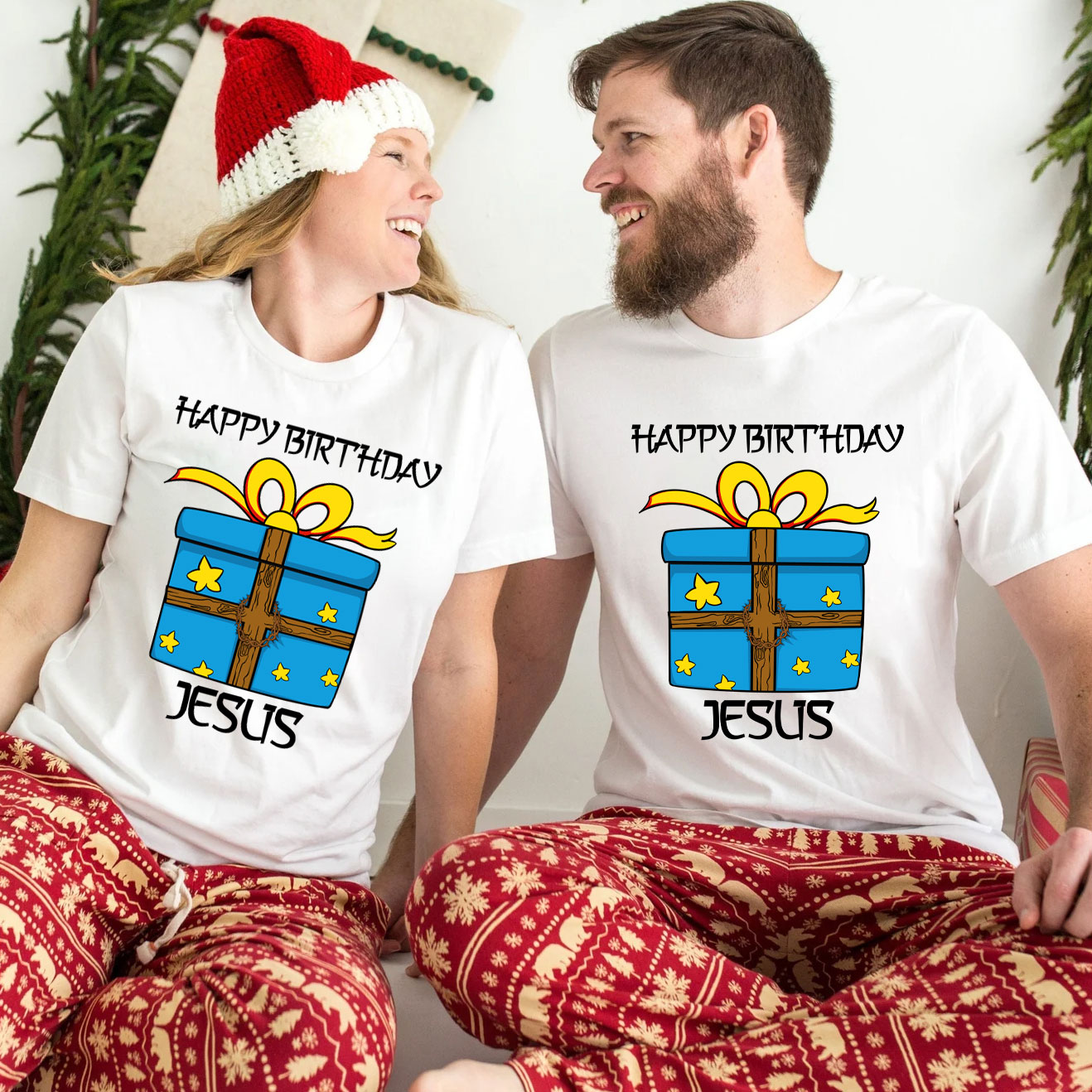 Happy Birthday Jesus Christian Christmas T-Shirt