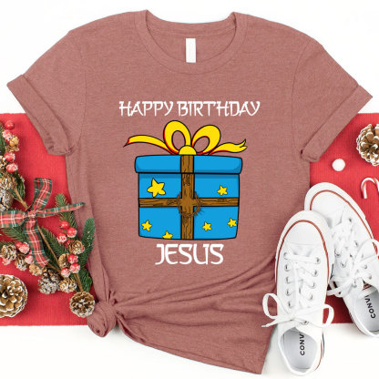 Happy Birthday Jesus Christian Christmas T-Shirt