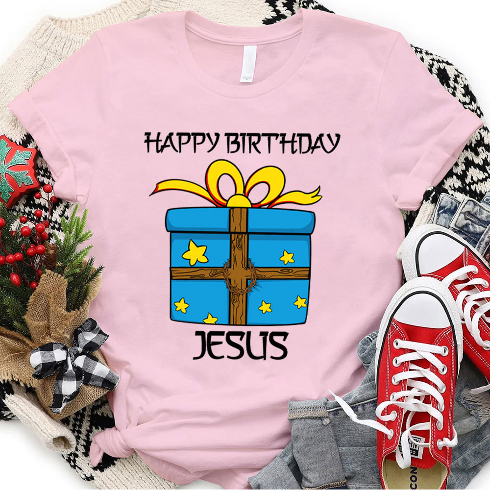 Happy Birthday Jesus Christian Christmas T-Shirt