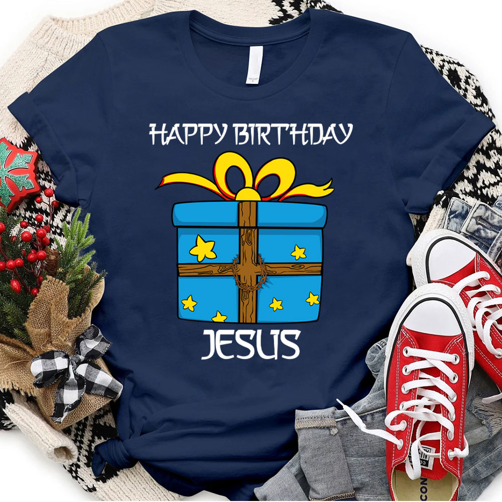 Happy Birthday Jesus Christian Christmas T-Shirt