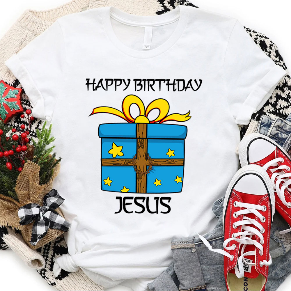 Happy Birthday Jesus Christian Christmas T-Shirt
