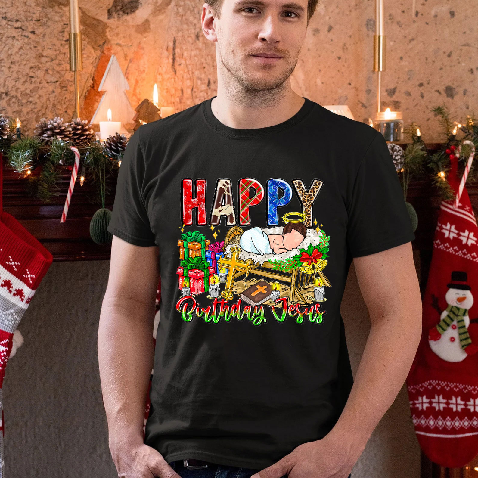 Happy Birthday Jesus Christian T-Shirt