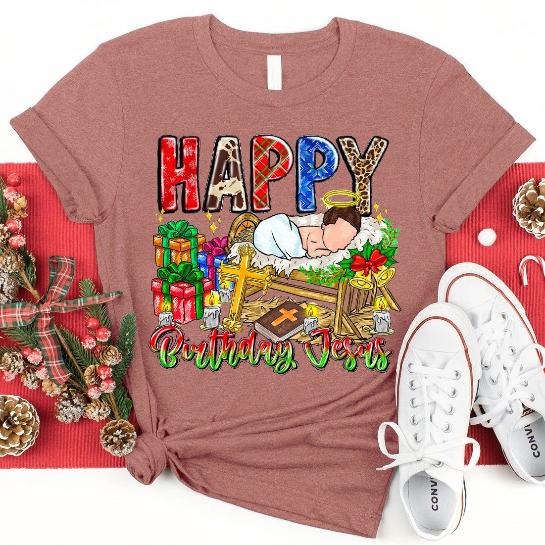 Happy Birthday Jesus Christian T-Shirt