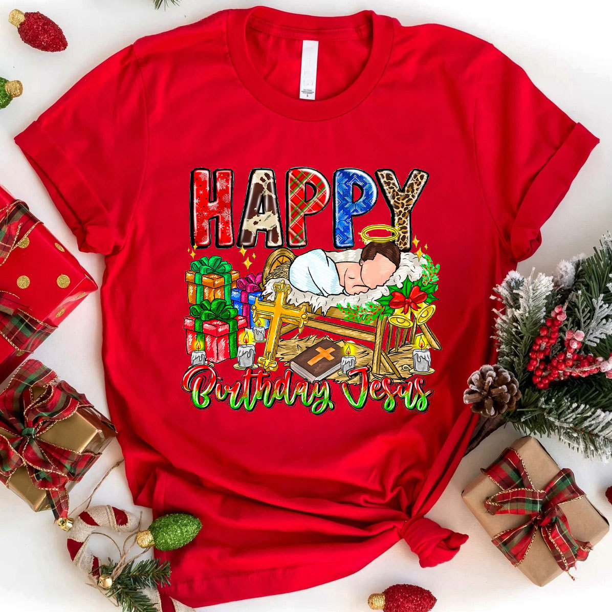 Happy Birthday Jesus Christian T-Shirt