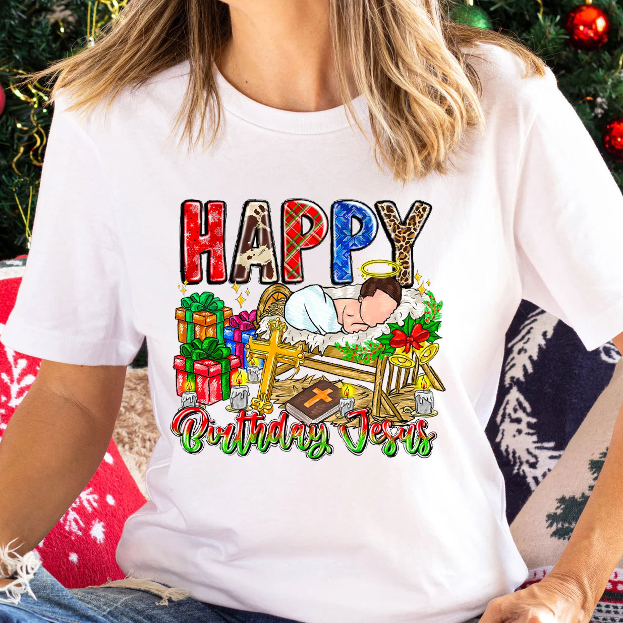 Happy Birthday Jesus Christian T-Shirt