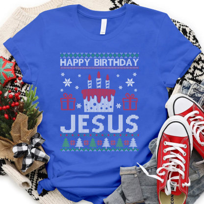 Happy Birthday Jesus Christmas Christian T-Shirt