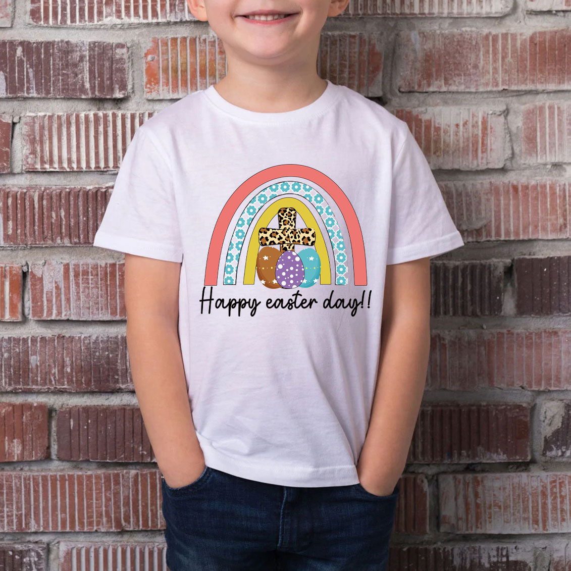 Happy Easter Day Christian Kid T-Shirt