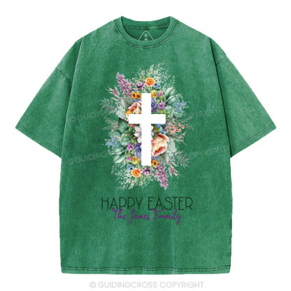 Happy Easter Template Christian Washed T-Shirt
