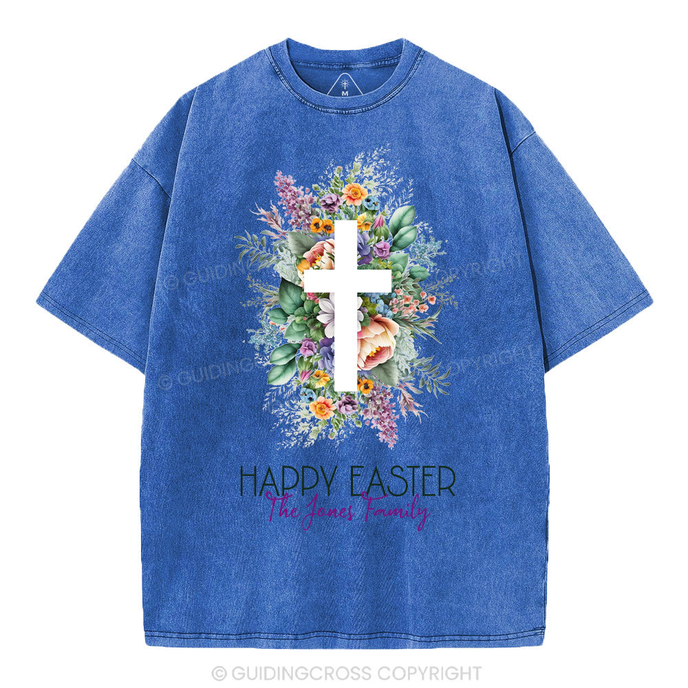 Happy Easter Template Christian Washed T-Shirt