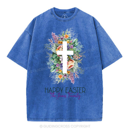 Happy Easter Template Christian Washed T-Shirt