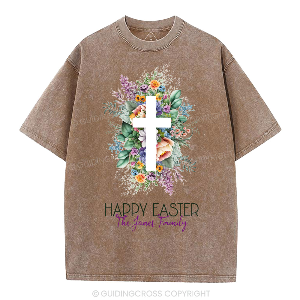 Happy Easter Template Christian Washed T-Shirt