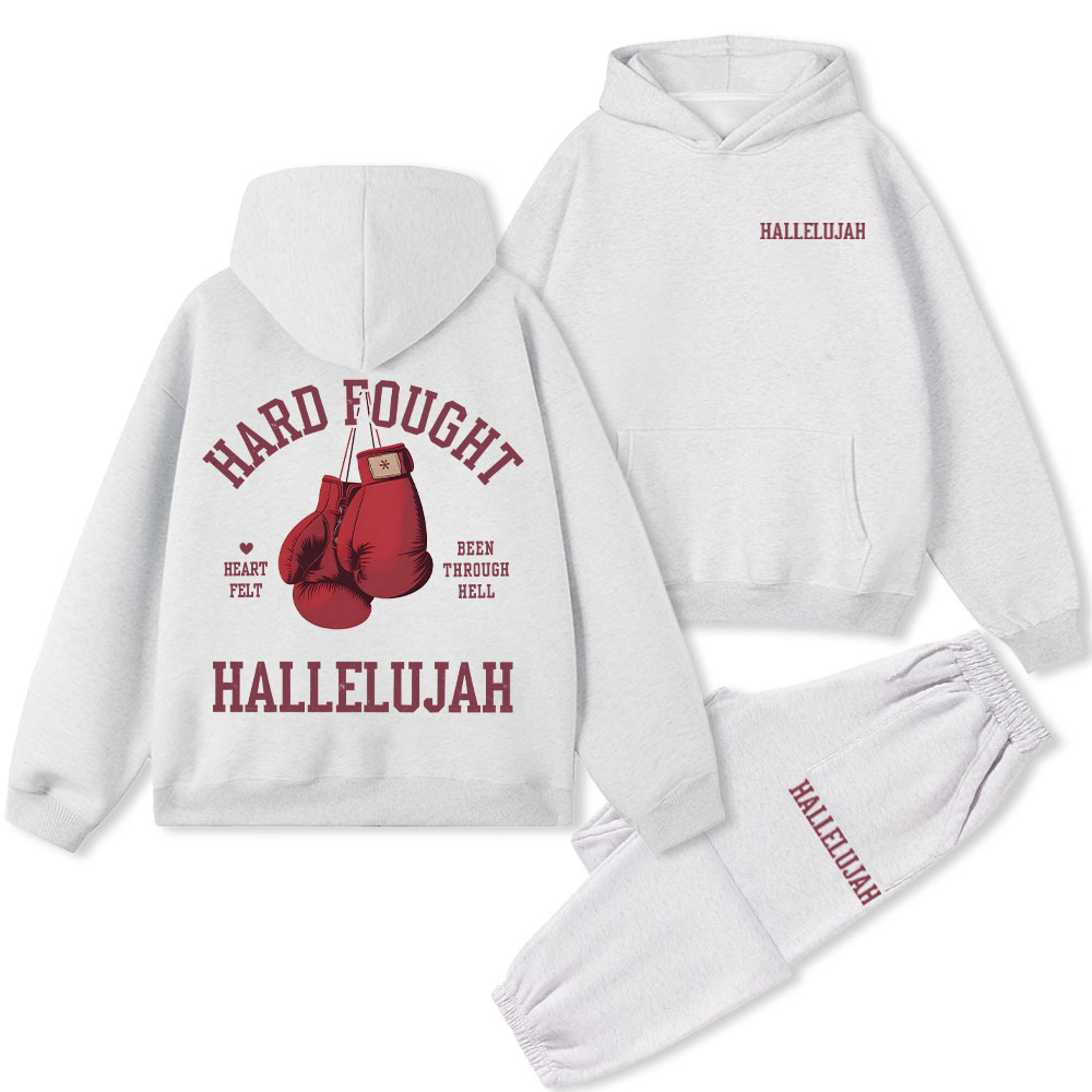 Hard Fought Hallelujah Premium Fleece Hoodie Set