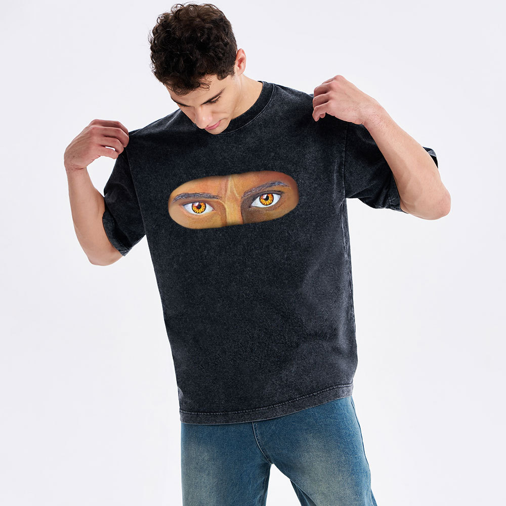 Have You See The Man With Fire In His Eyes Christian Washed T-Shirt