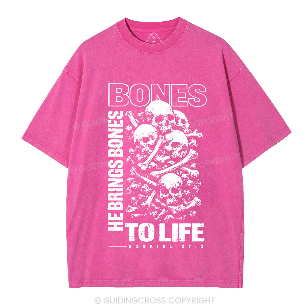 He Brings Bones Christian Washed T-Shirt