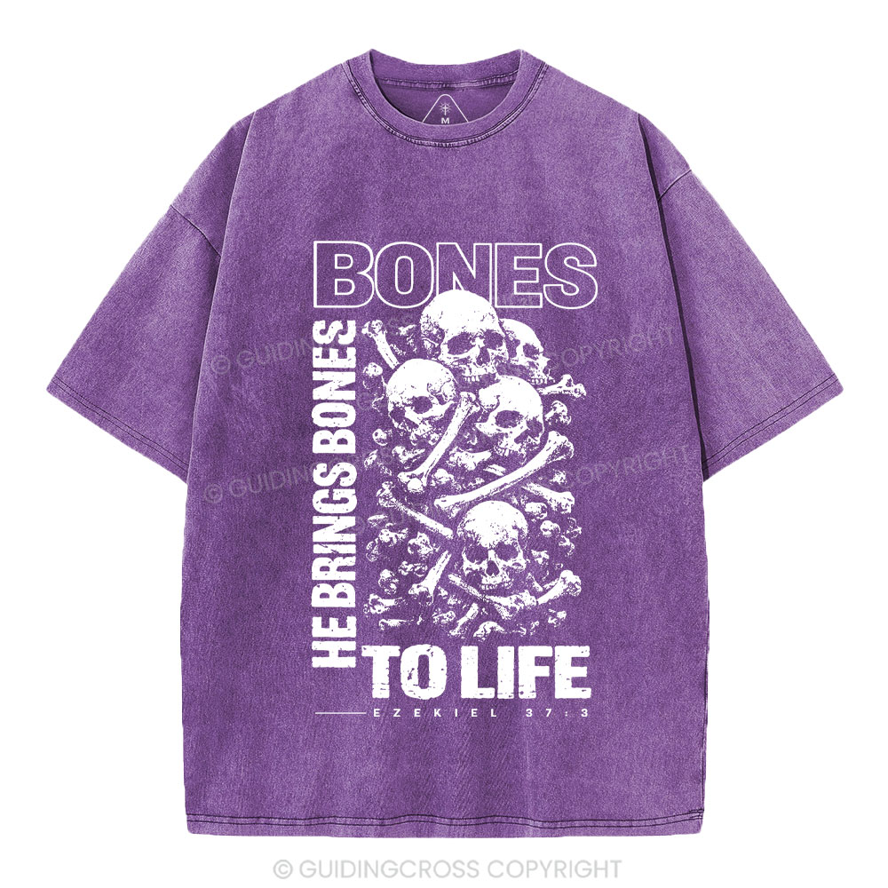 He Brings Bones Christian Washed T-Shirt