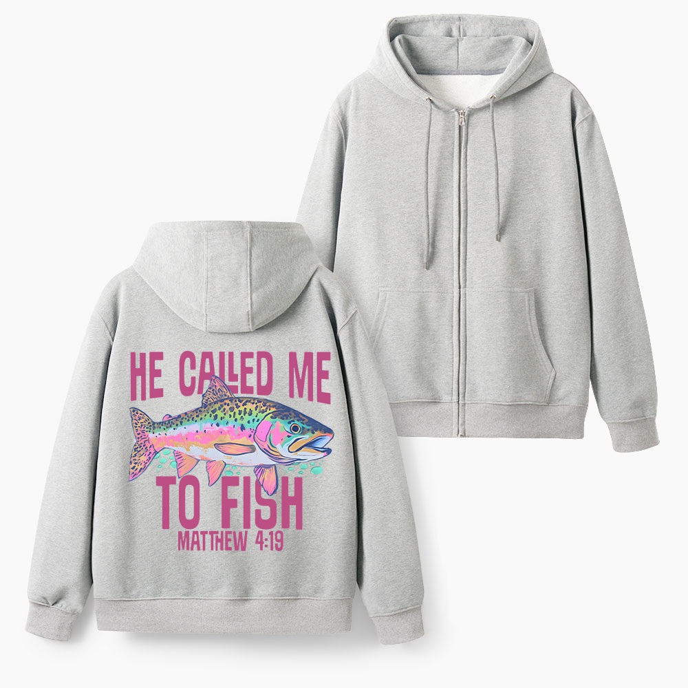 He Called For Me Christian Fleece-Lined Full-Zip Hoodie