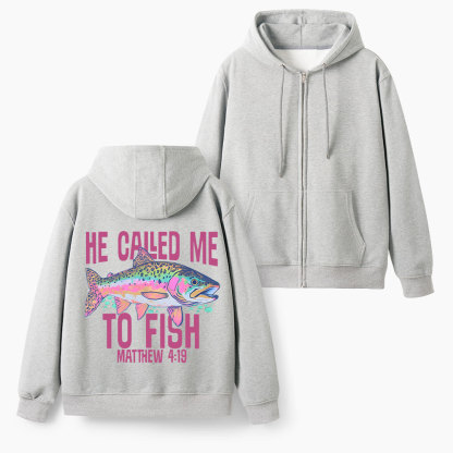 He Called For Me Christian Fleece-Lined Full-Zip Hoodie