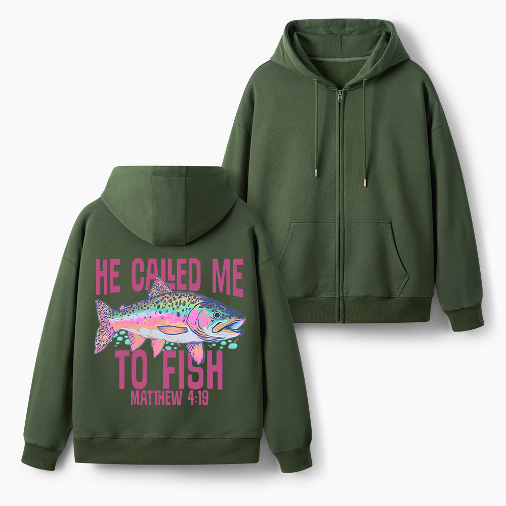 He Called For Me Christian Fleece-Lined Full-Zip Hoodie