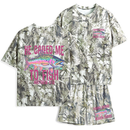 He Called Me To Fish Christian Camo T-Shirt & Shorts 