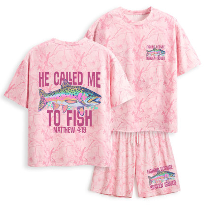 He Called Me To Fish Christian Camo T-Shirt & Shorts 